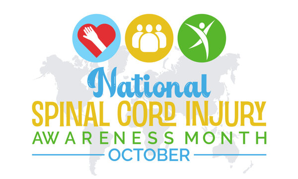National Spinal Cord Injury Awareness Month Promotes Education, Support, and Advocacy for a More Inclusive and Accessible World. Vector Illustration Template. - Powered by Adobe