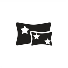 pillow vector icon line template
