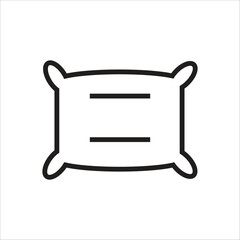 pillow vector icon line template