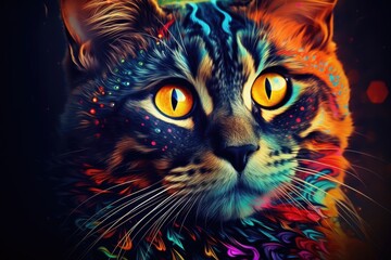 colorful cat