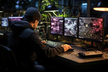 A student interacts with an online simulation, enhancing understanding of complex concepts and fostering independent learning. Generative AI.