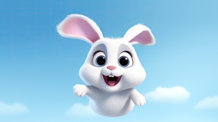 Obraz premium Cute 3D cartoon Rabbit character.