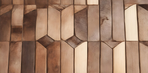 Weathered wood background with geometric wooden background and light wood abstract floor background.