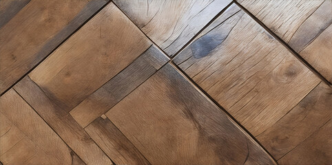 Weathered wood background with geometric wooden background and light wood abstract floor background.