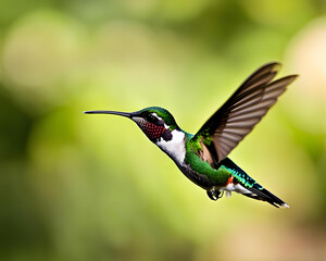 Fototapeta premium hummingbird in flight - generative ai