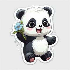 cute panda dancing sticker