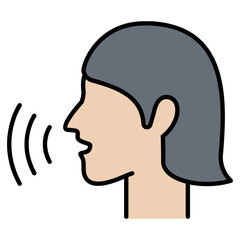 Woman speaking icon