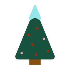 Christmas tree flat illustration