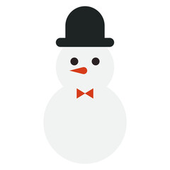 Snowman flat illustration