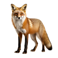 fox looking isolated on white