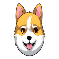 sticker cute style dog Ai Generated