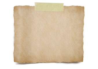 Obraz premium Note papers with adhesive tape or squared and lined note, notebook paper strips, pieces stuck with sticky tape on transparency background