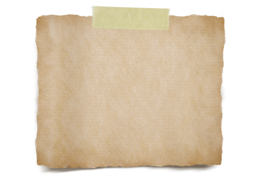 Note papers with adhesive tape or squared and lined note, notebook paper strips, pieces stuck with sticky tape on transparency background