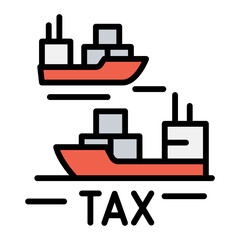 Shipping sales tax icon