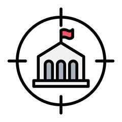 Bank robbery icon