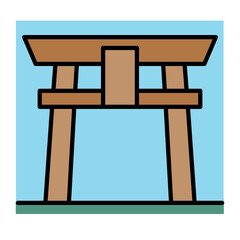 Japanese shrine icon