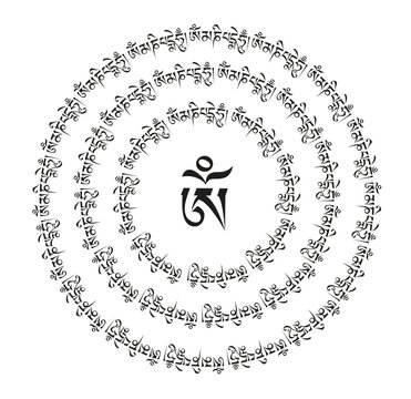 Om mani padme hum vector image. Om mani padme hum is one of the most commonly chanted mantras in Buddhism. This mantra means the Jewel in the Lotus.