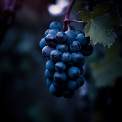 Bunch of grapes in the garden