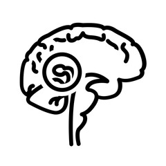 Black line icon for Neuroendocrine
