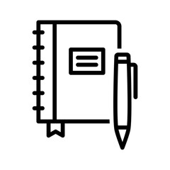 Black line icon for Journal