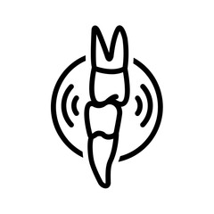 Black line icon for Occlusal