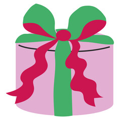 Gift box flat illustration