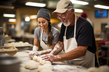 Cooking Instructor Guiding A Students, Generative AI  - Powered by Adobe