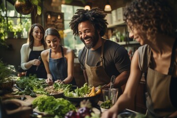  Diverse Group Of People Joyfully Working Together, Generative AI