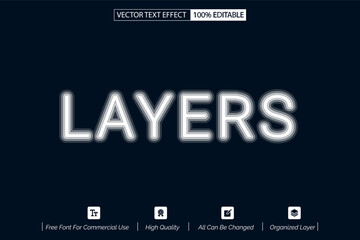 Repeated layer style editable text effect