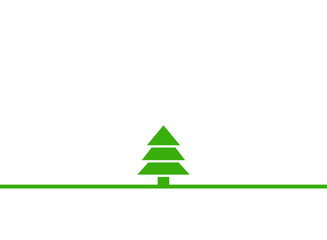 Tannenbaum Banner für Weihnachten in grün