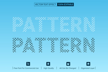 geometric pattern style editable text effect