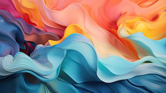 Waves of colors that look like they're captured mid-crash, preserving their energy forever flat lay.