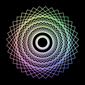 Geometric string art vector