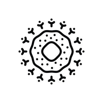 Black line icon for receptor