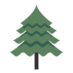 Fototapeta premium Christmas Fir Tree Illustration