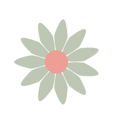 Vector flowers Cute flower elements, pastel colors.
