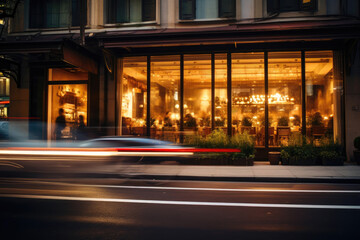 Fototapeta na wymiar Captivating Restaurant Facade: A Visual Delight