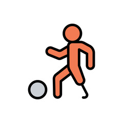 Paralympic soccer icon