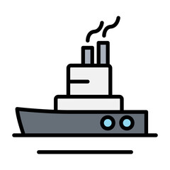 Fototapeta premium Fishing boat icon