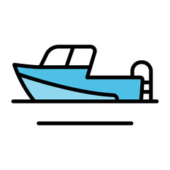 Fototapeta na wymiar Speed boat icon