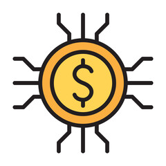 Digital money icon