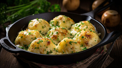Dumplings with cheese and potatoes for Christmas
