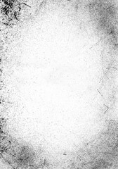 Black and white frame in grunge style. Splashes of paint, smears, blots, strokes.