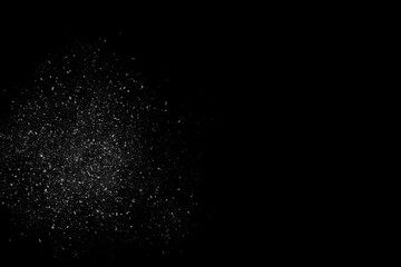 Dust Particules  effect isolated on black background