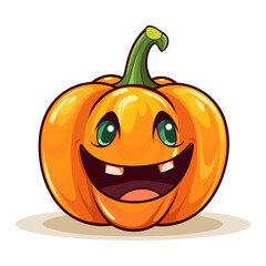 halloween pumpkin funny face, generative ai