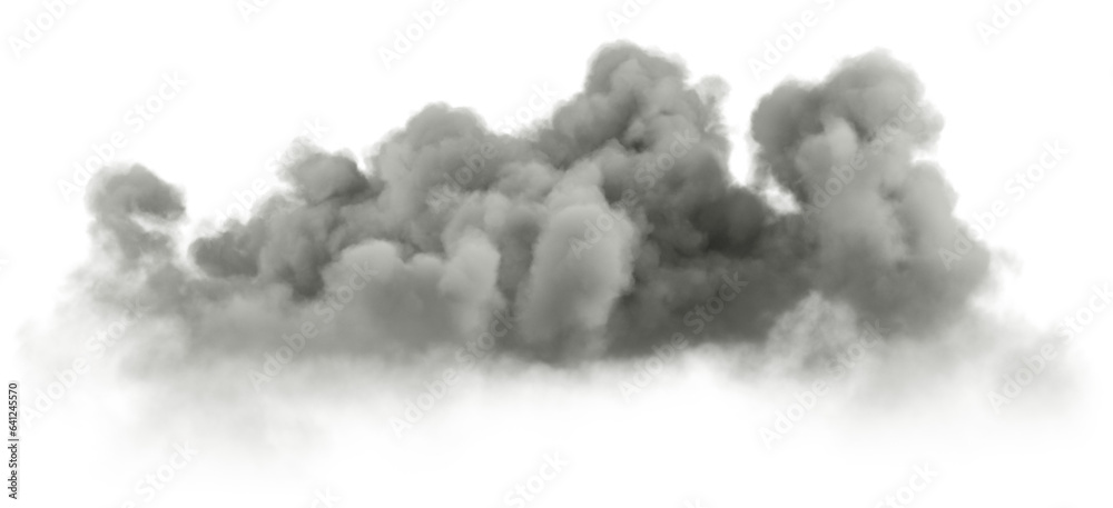Aufkleber darkness clouds explosion atmosphere cutout on transparent backgrounds 3d rendering png