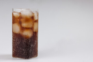 A Glass of Cola in White Background.