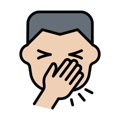 Cough and sneeze icon