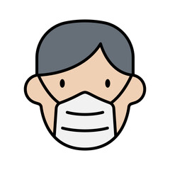 Wearing mask icon