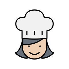 Woman chef icon